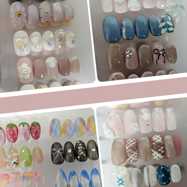 受講生作品のネイルチップ